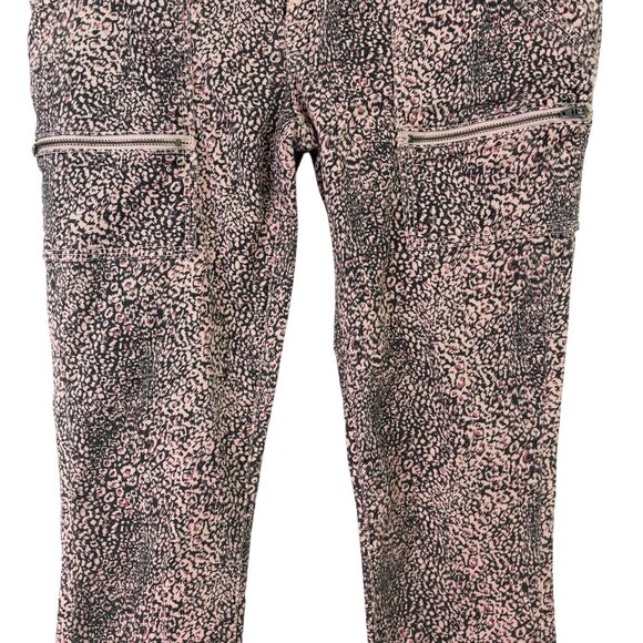 Joie Women's Moto Cargo Skinny Animal Print Blush Pink Pants Size 30 - Picture 7 of 12